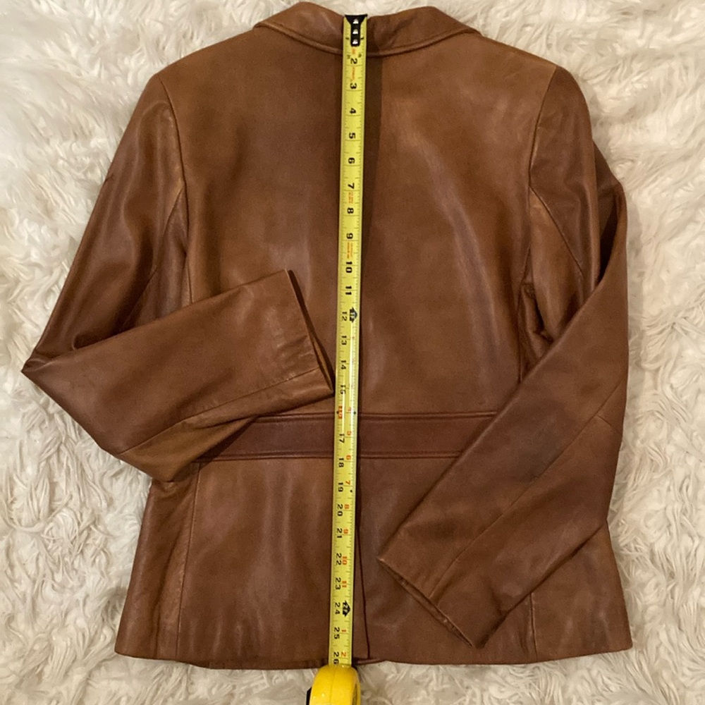 Banana Republic Brown Glove Leather Jacket. - Picture 8 of 13